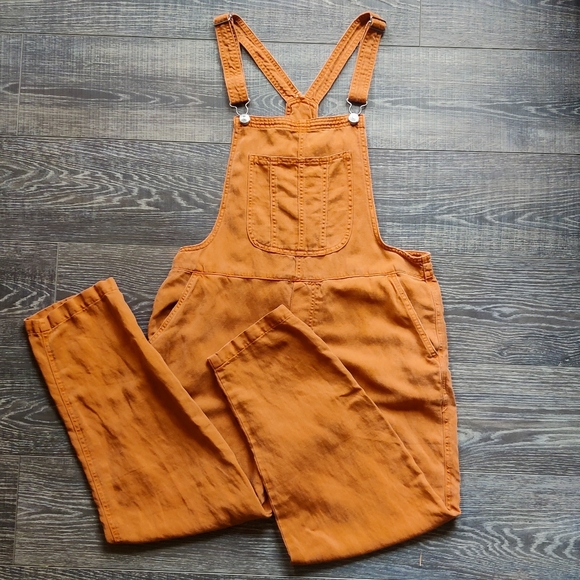 aerie Pants & Jumpsuits Aerie Linen Blend Twill Overall Jupiter